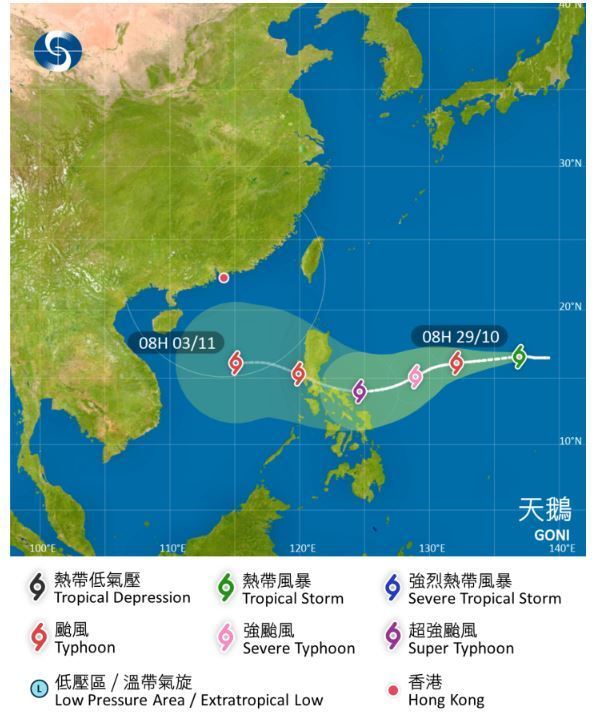 【打風預告】一風未平一風又起 熱帶風暴「天鵝」將升級超強颱風 下周二最近香港